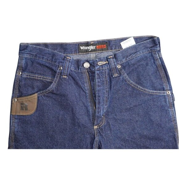 Wrangler RIGGS Workwear Jeans 30x32 Dark Blue Denim Heavy Duty - Picture 3 of 16